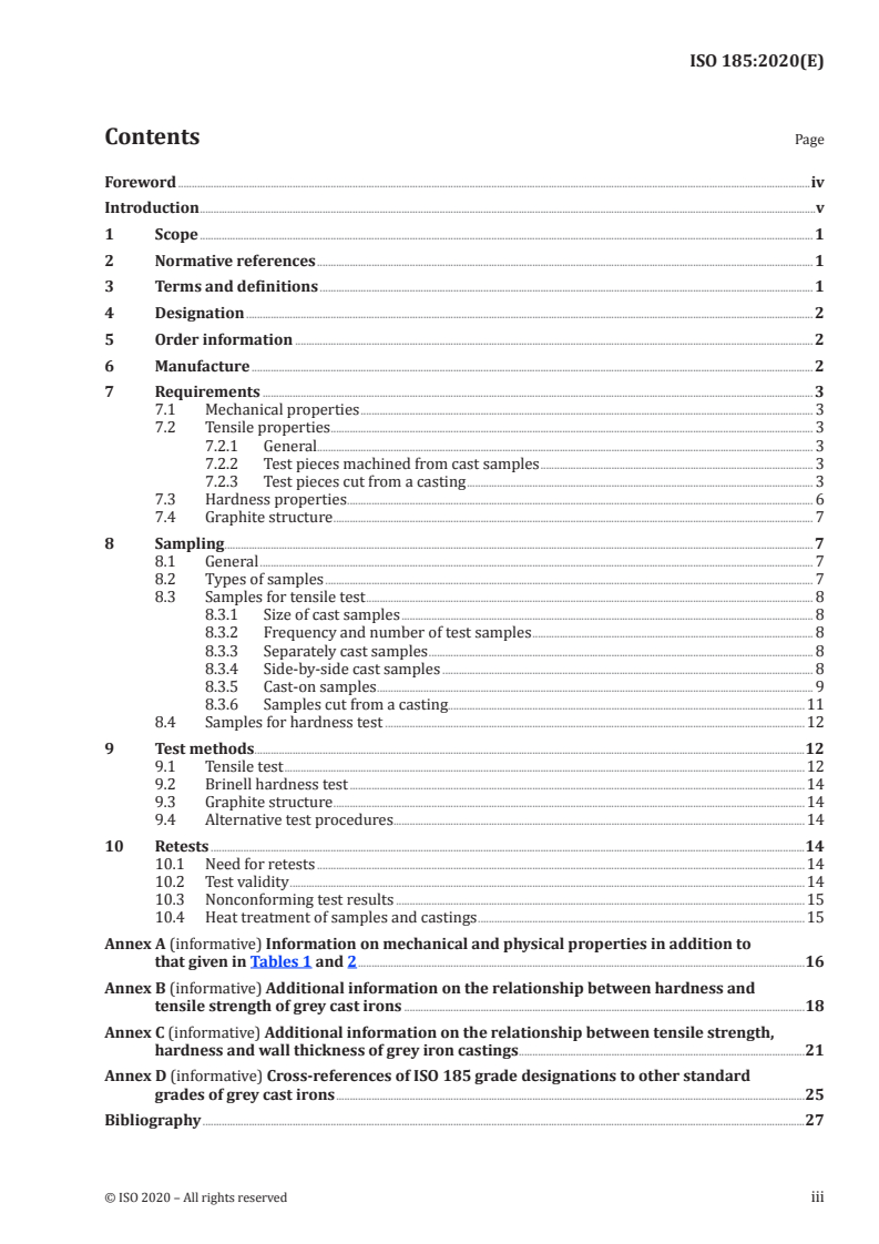 ISO 185:2020 ISO 185:2020 - Grey cast irons — Classification/29/2020 - Page 3 preview