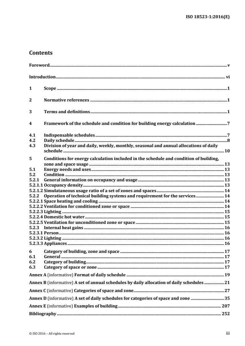 SIST ISO 18523-1:2020 ISO 18523-1:2016 - Energy performance of buildings — Schedule and condition of building, zone and space usage for energy calculation — Part 1: Non-residential buildings/17/2016 - Page 3 preview