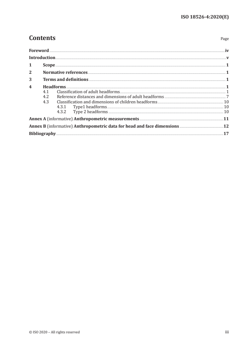 ISO 18526-4:2020 ISO 18526-4:2020 - Eye and face protection — Test methods — Part 4: Headforms/17/2020 - Page 3 preview