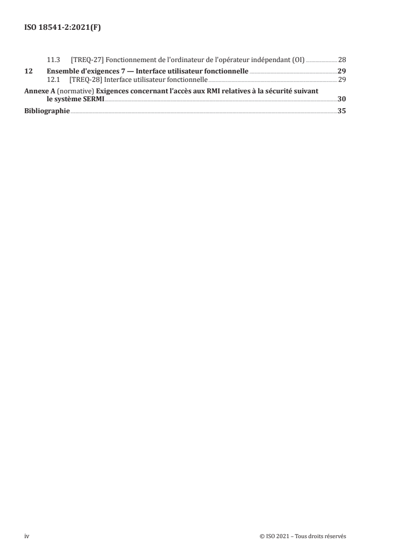 ISO 18541-2:2021 ISO 18541-2:2021 - Véhicules routiers — Normalisation de l'accès aux informations relatives à la réparation et à la maintenance pour l'automobile (RMI) — Partie 2: Exigences techniques
Released:6/16/2021 - Page 4 preview