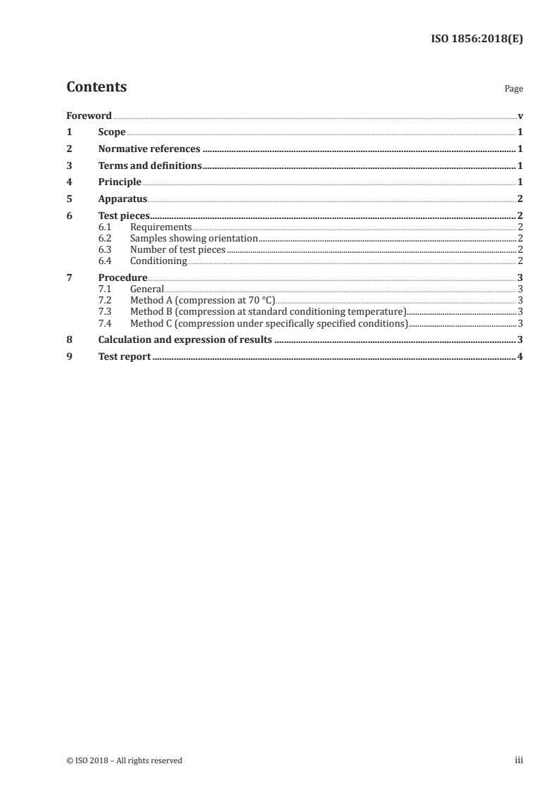 ISO 1856:2018 ISO 1856:2018 - Flexible cellular polymeric materials — Determination of compression set/25/2018 - Page 3 preview