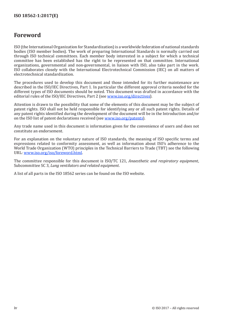 ISO 18562-1:2017 ISO 18562-1:2017 - Biocompatibility evaluation of breathing gas pathways in healthcare applications — Part 1: Evaluation and testing within a risk management process/13/2017 - Page 4 preview