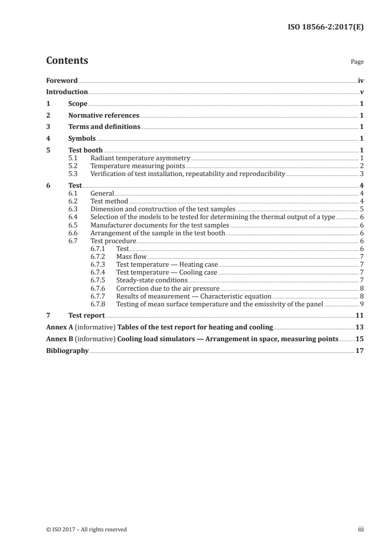 ISO 18566-2:2017 ISO 18566-2:2017 - Building environment design — Design, test methods and control of hydronic radiant heating and cooling panel systems — Part 2: Determination of heating and cooling capacity of ceiling mounted radiant panels/13/2017 - Page 3 preview