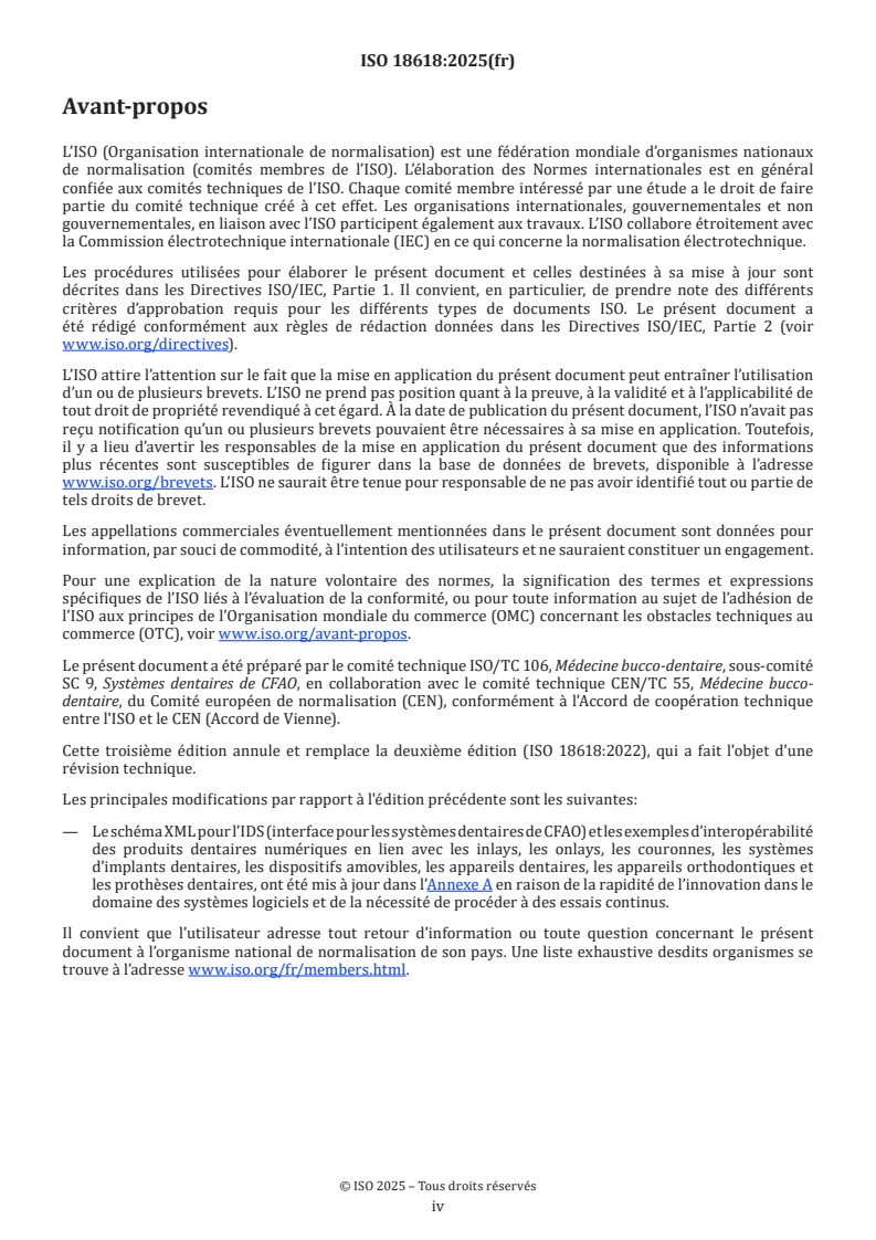 ISO 18618:2025 ISO 18618:2025 - Médecine bucco-dentaire — Interopérabilité des systèmes de CFAO
Released:15. 09. 2025 - Page 4 preview