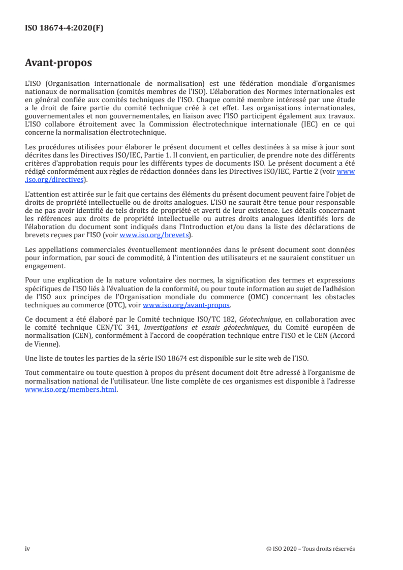 ISO 18674-4:2020 ISO 18674-4:2020 - Reconnaissance et essais géotechniques — Surveillance géotechnique par instrumentation in situ — Partie 4: Mesure de la pression interstitielle: Piézomètres/26/2020 - Page 4 preview