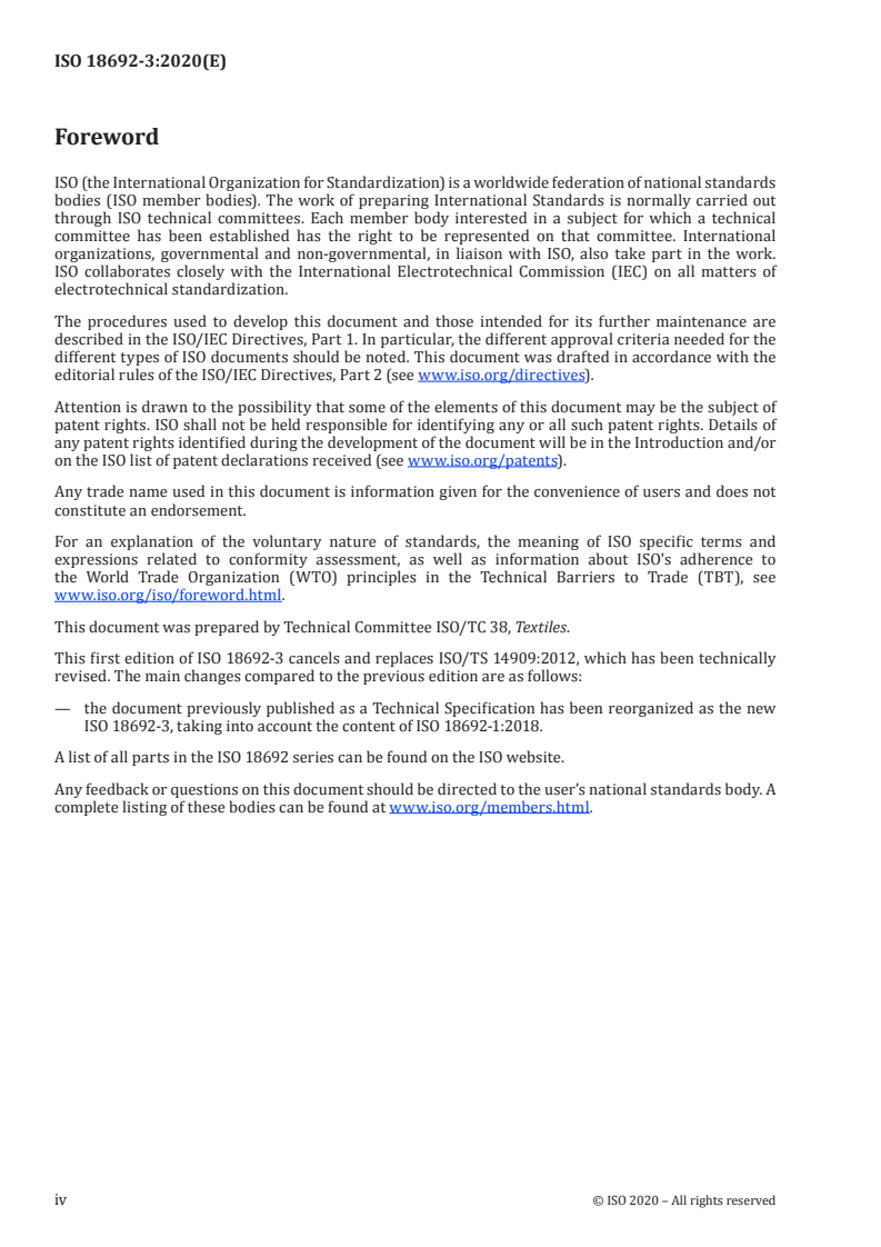 ISO 18692-3:2020 ISO 18692-3:2020 - Fibre ropes for offshore stationkeeping — Part 3: High modulus polyethylene (HMPE)/12/2020 - Page 4 preview