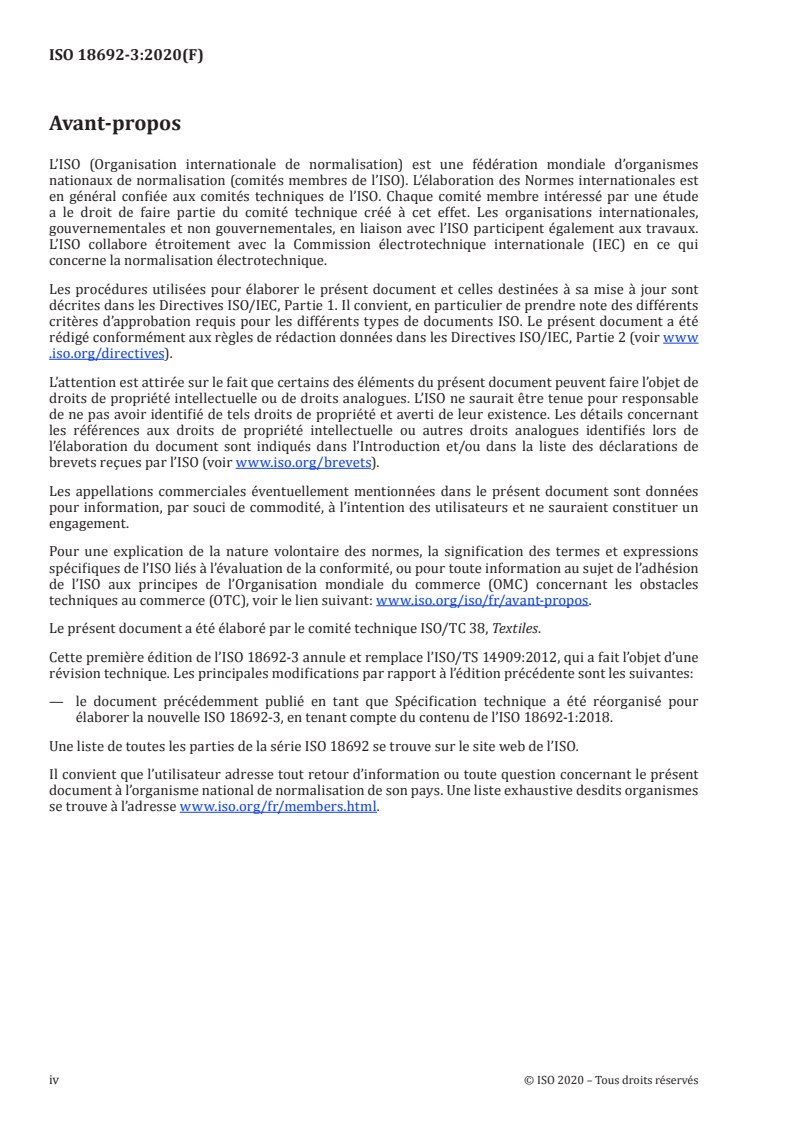 ISO 18692-3:2020 ISO 18692-3:2020 - Cordages en fibres pour le maintien en position des structures marines — Partie 3: Polyéthylène à haut module/12/2020 - Page 4 preview