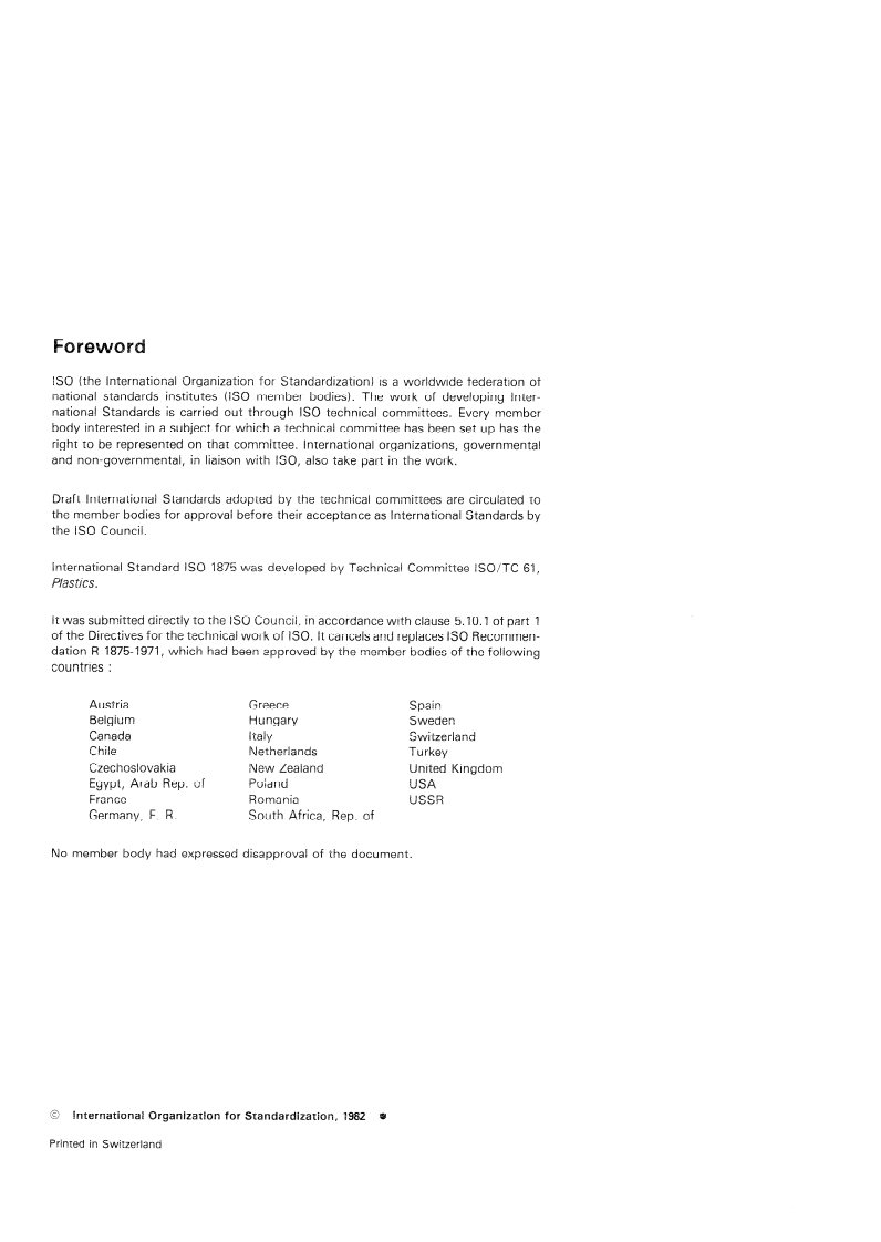 SIST ISO 1875:1996 ISO 1875:1982 - Plastics — Plasticized cellulose acetate — Determination of matter extractable by diethyl ether/1/1982 - Page 2 preview