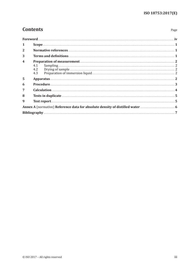 ISO 18753:2017 ISO 18753:2017 - Fine ceramics (advanced ceramics, advanced technical ceramics) — Determination of absolute density of ceramic powders by pycnometer/11/2017 - Page 3 preview