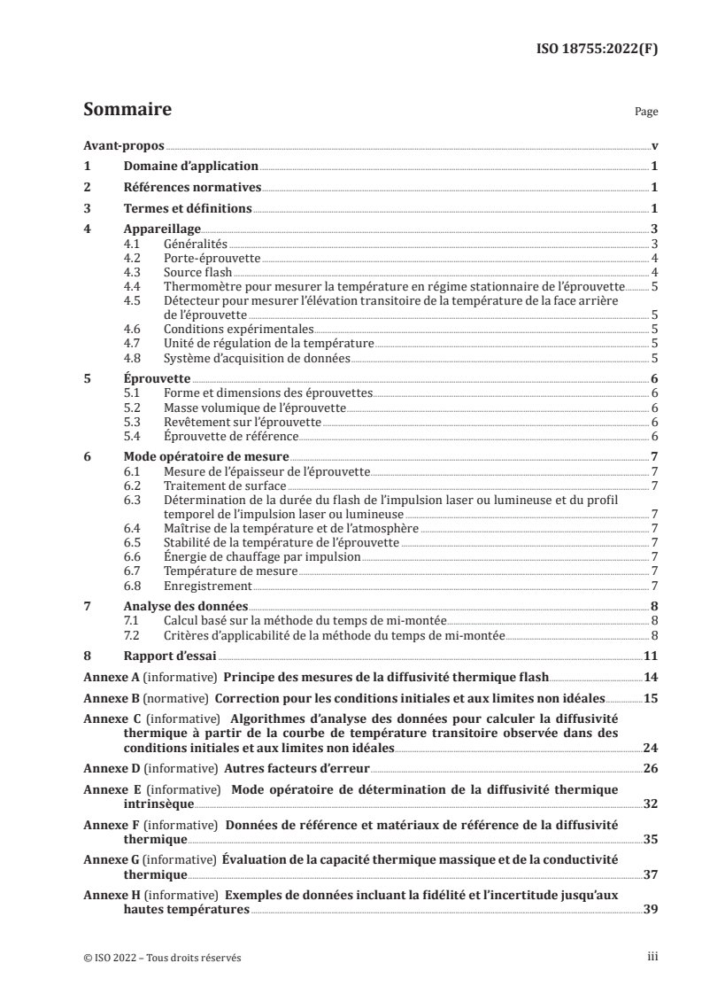ISO 18755:2022 ISO 18755:2022 - Céramiques techniques — Détermination de la diffusivité thermique des céramiques monolithiques par la méthode flash
Released:11/22/2023 - Page 3 preview