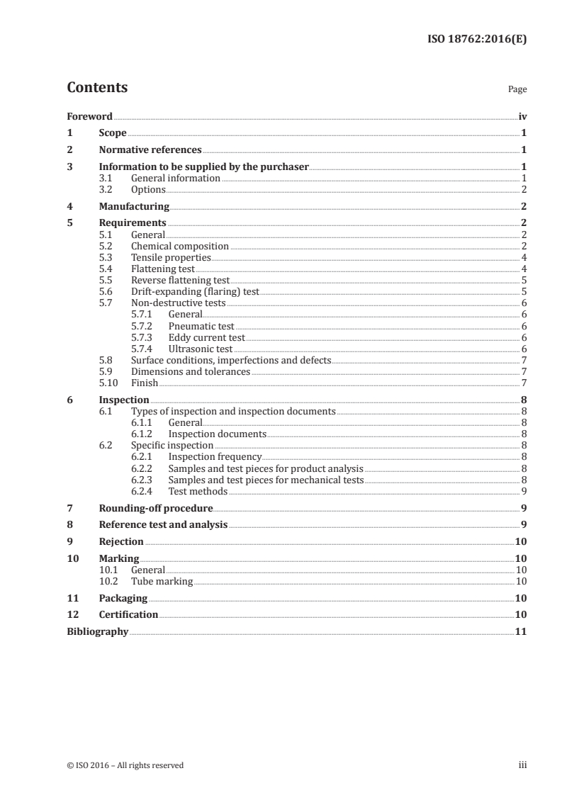 ISO 18762:2016 ISO 18762:2016 - Tubes of titanium and titanium alloys — Welded tubes for condensers and heat exchangers — Technical delivery conditions/24/2016 - Page 3 preview
