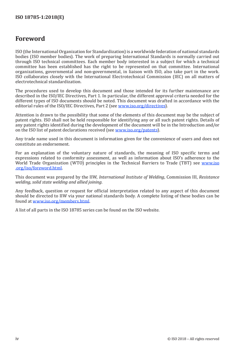 ISO 18785-1:2018 ISO 18785-1:2018 - Friction stir spot welding — Aluminium — Part 1: Vocabulary/27/2018 - Page 4 preview