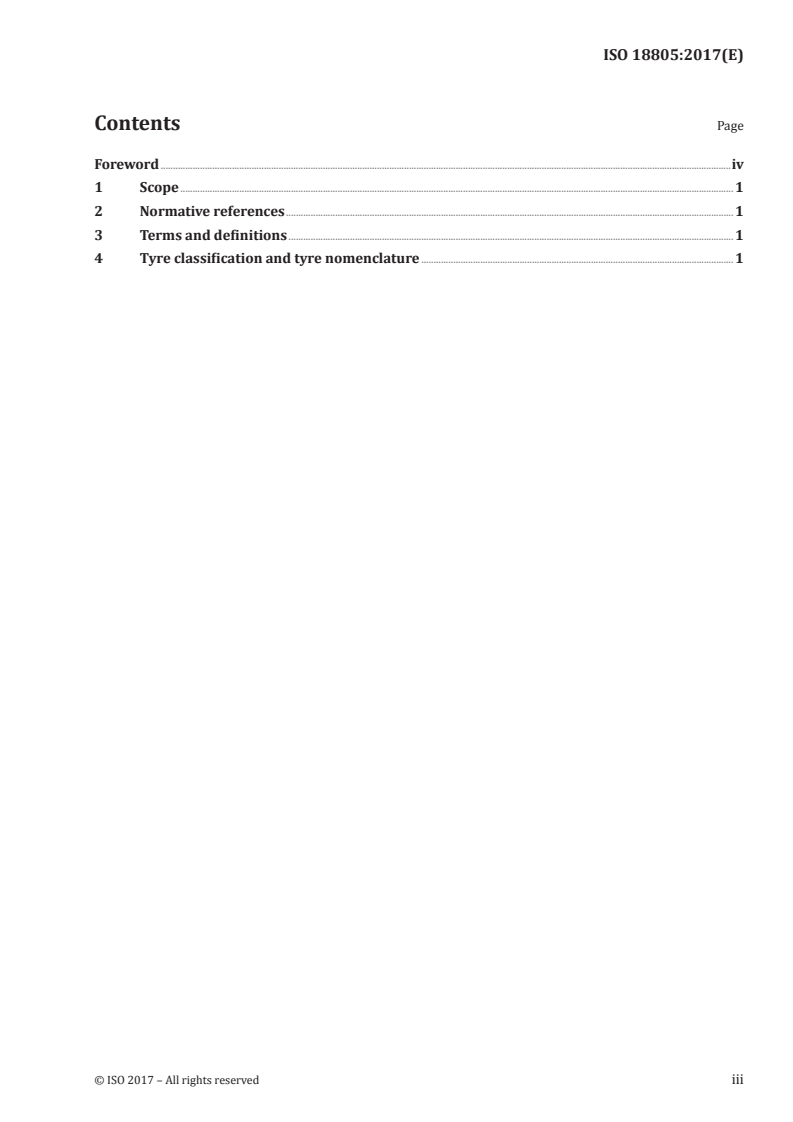 ISO 18805:2017 ISO 18805:2017 - Tyre classification — Agricultural, forestry and construction machines/26/2017 - Page 3 preview