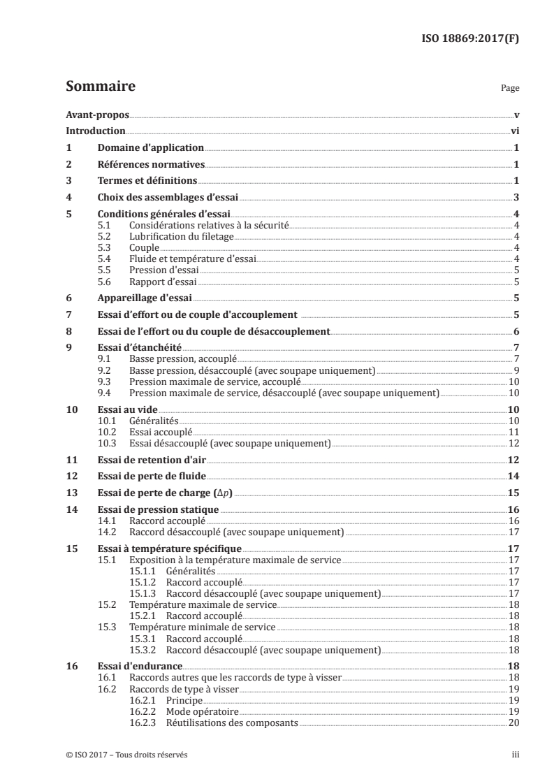 ISO 18869:2017 ISO 18869:2017 - Transmissions hydrauliques — Méthodes d'essai pour les raccords actionné avec ou sans outils/15/2020 - Page 3 preview