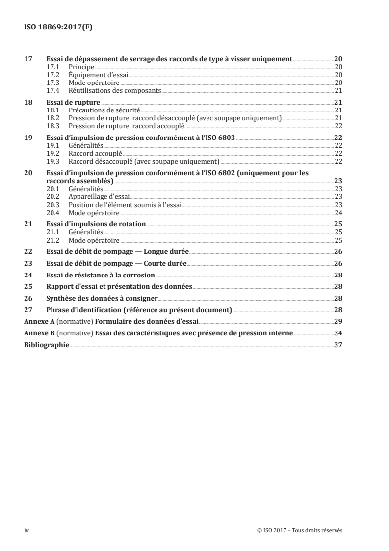 ISO 18869:2017 ISO 18869:2017 - Transmissions hydrauliques — Méthodes d'essai pour les raccords actionné avec ou sans outils/15/2020 - Page 4 preview