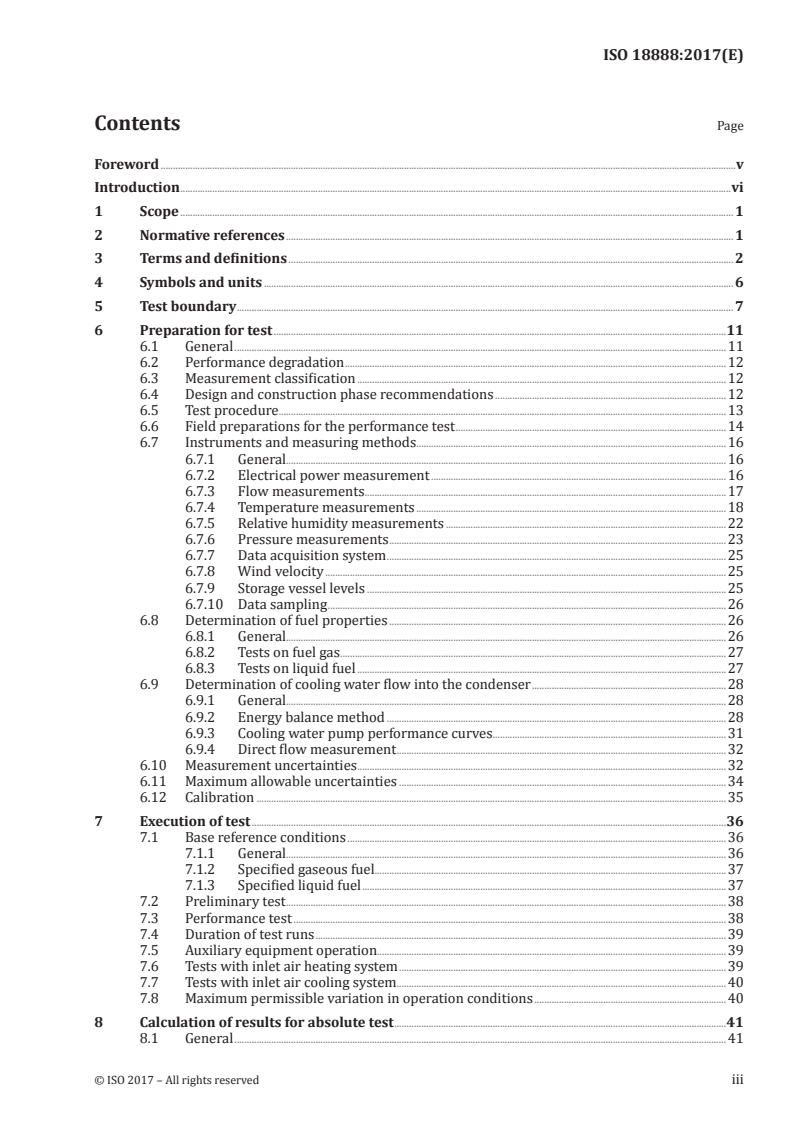ISO 18888:2017 ISO 18888:2017 - Gas turbine combined cycle power plants — Thermal performance tests/19/2017 - Page 3 preview