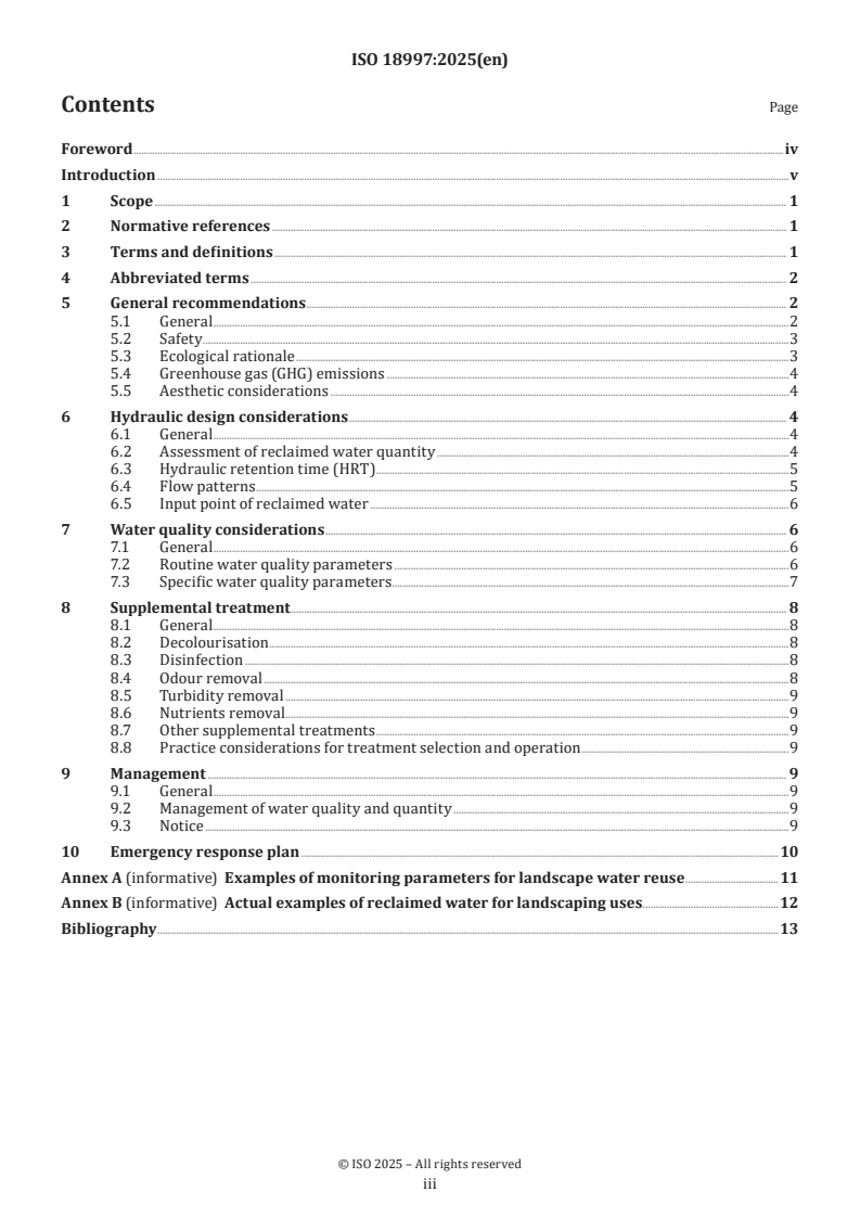ISO 18997:2025 ISO 18997:2025 - Water reuse in urban areas — Guidelines for urban reclaimed water for landscaping uses
Released:1. 08. 2025 - Page 3 preview