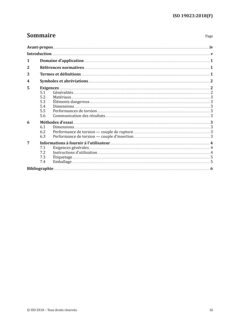 ISO 19023:2018 ISO 19023:2018 - Médecine bucco-dentaire — Vis d'ancrage orthodontiques/9/2018 - Page 3 preview