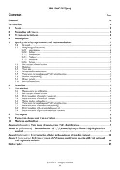 ISO 19047:2025 - Traditional Chinese Medicine — Polygonum multiflorum root
Released:10/14/2025 - Page 3 preview