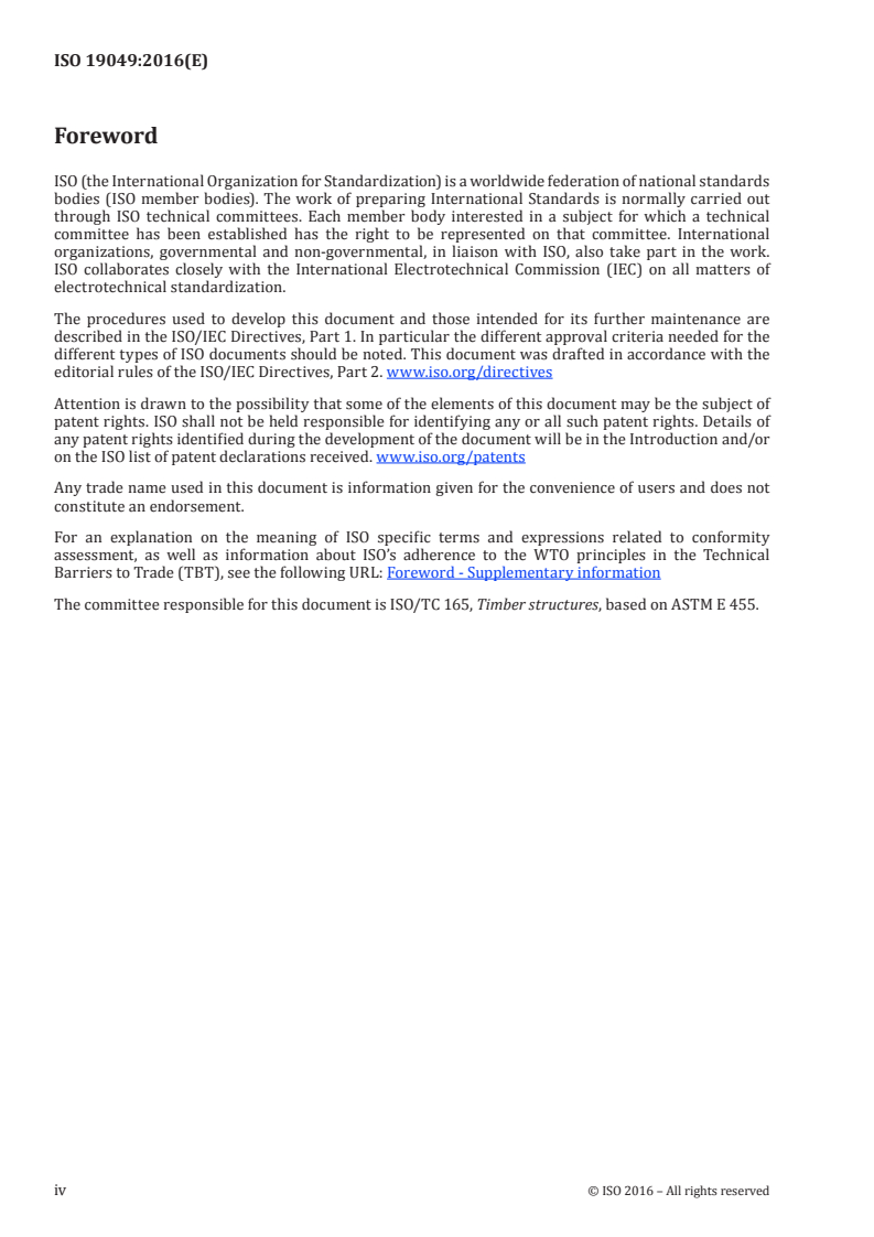 ISO 19049:2016 ISO 19049:2016 - Timber structures — Test method — Static load tests for horizontal diaphragms including floors and roofs/21/2016 - Page 4 preview