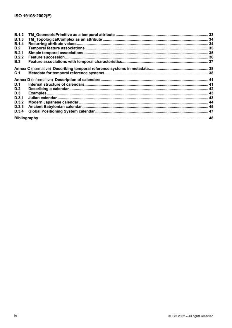 ISO 19108:2002 ISO 19108:2002 - Geographic information — Temporal schema/12/2002 - Page 4 preview