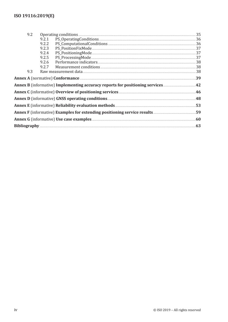 ISO 19116:2019 ISO 19116:2019 - Geographic information — Positioning services/2/2019 - Page 4 preview