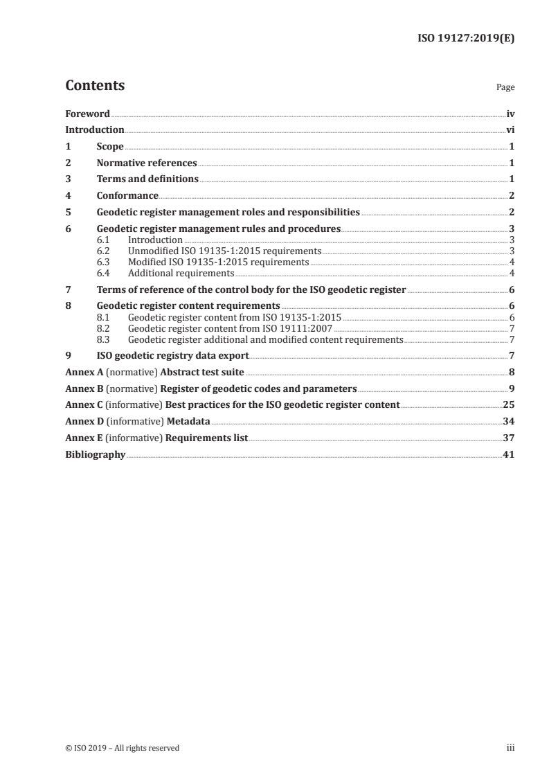 ISO 19127:2019 ISO 19127:2019 - Geographic information — Geodetic register/13/2019 - Page 3 preview