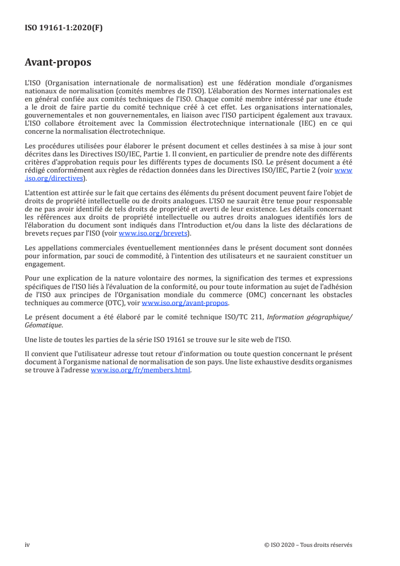ISO 19161-1:2020 ISO 19161-1:2020 - Information géographique — Références géodésiques — Partie 1: Système international de référence terrestre (ITRS)/11/2020 - Page 4 preview