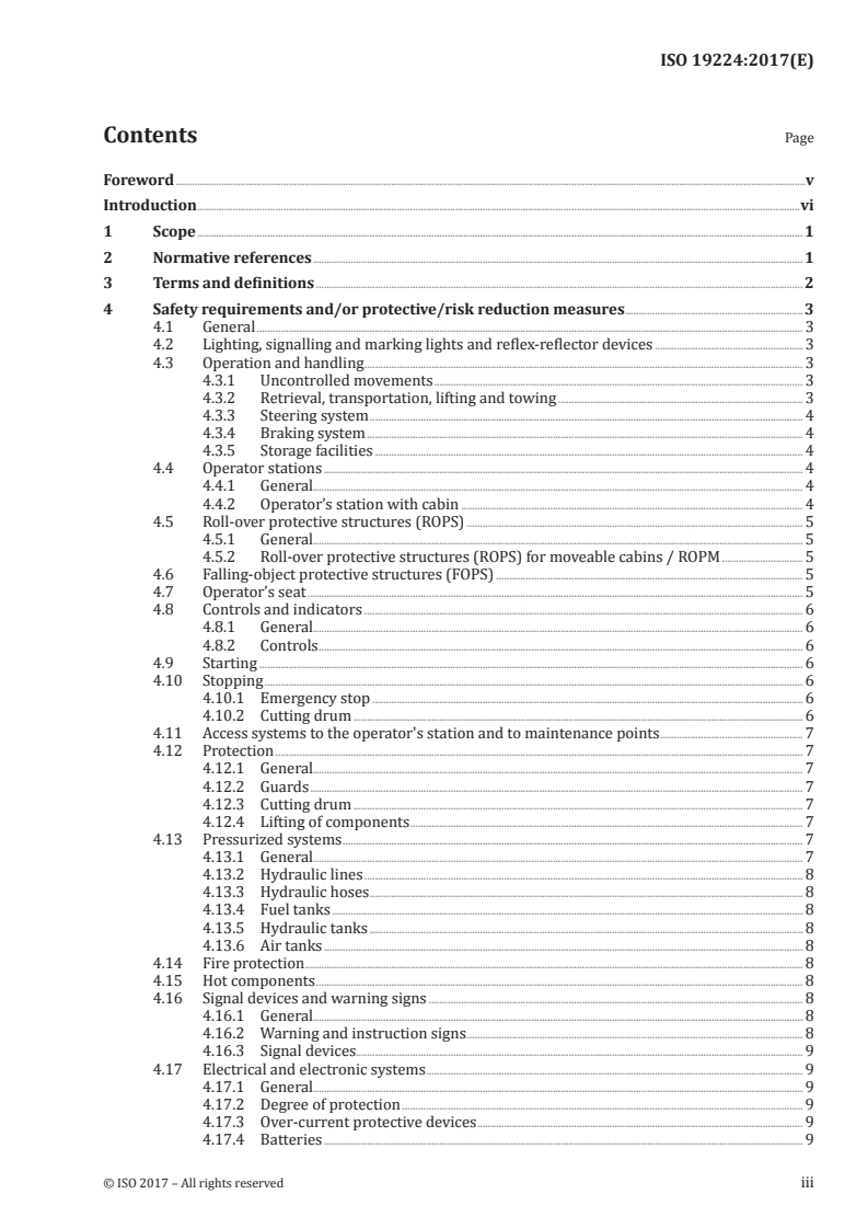ISO 19224:2017 ISO 19224:2017 - Continuous surface miners (CSM) — Safety requirements/22/2017 - Page 3 preview