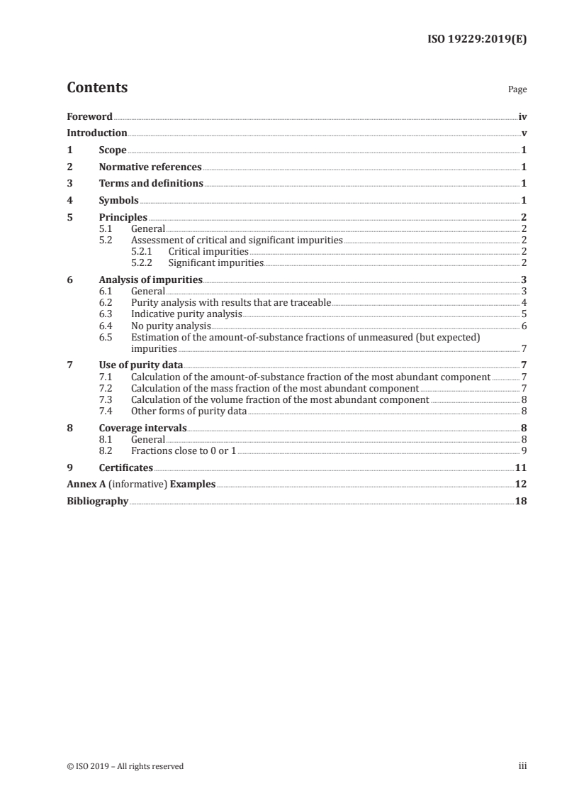 ISO 19229:2019 ISO 19229:2019 - Gas analysis — Purity analysis and the treatment of purity data/22/2019 - Page 3 preview