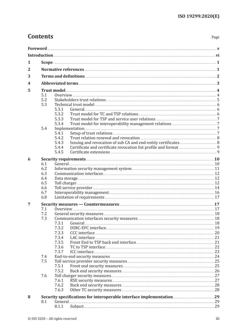 ISO 19299:2020 ISO 19299:2020 - Electronic fee collection — Security framework/13/2020 - Page 3 preview