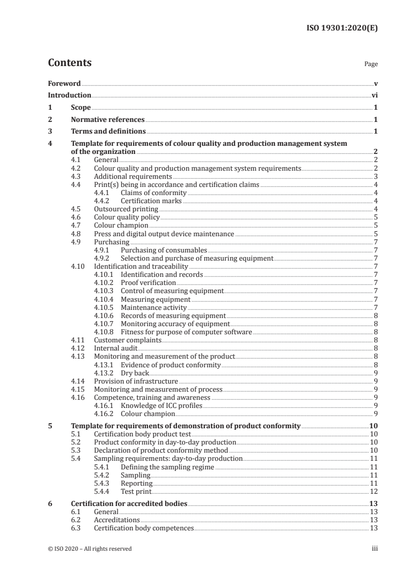 ISO 19301:2020 ISO 19301:2020 - Graphic technology — Guidelines for schema writers — Template for colour quality management/9/2020 - Page 3 preview