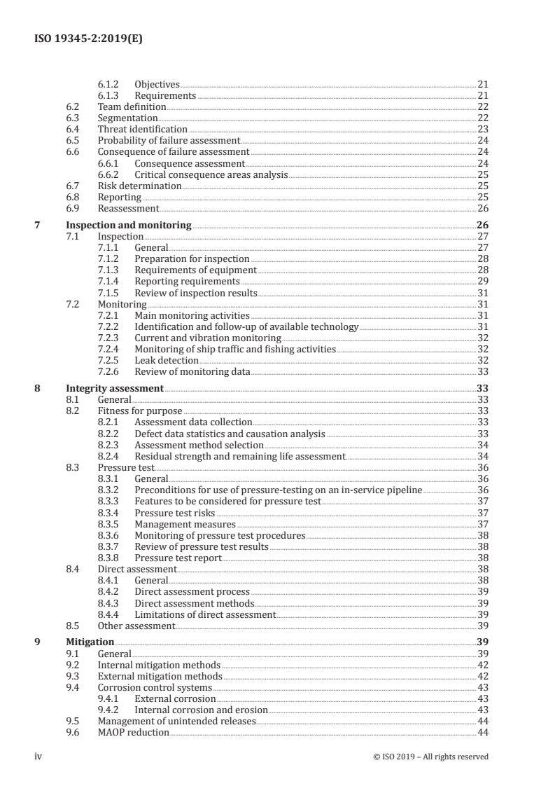 ISO 19345-2:2019 ISO 19345-2:2019 - Petroleum and natural gas industry — Pipeline transportation systems — Pipeline integrity management specification — Part 2: Full-life cycle integrity management for offshore pipeline/16/2019 - Page 4 preview
