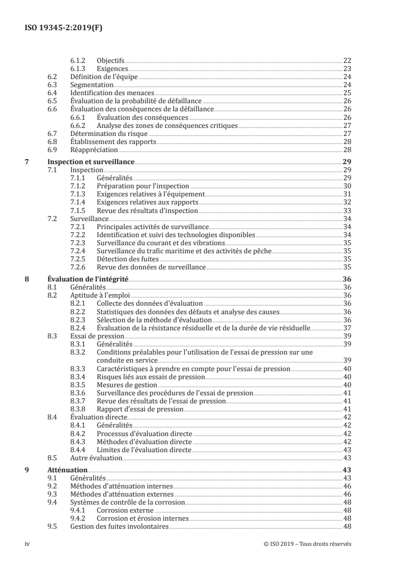 ISO 19345-2:2019 ISO 19345-2:2019 - Industries du pétrole et du gaz naturel — Systèmes de transport par conduites — Spécifications de gestion de l'intégrité des conduites — Partie 2: Gestion de l'intégrité des conduites en mer pendant leur cycle de vie complet/27/2020 - Page 4 preview