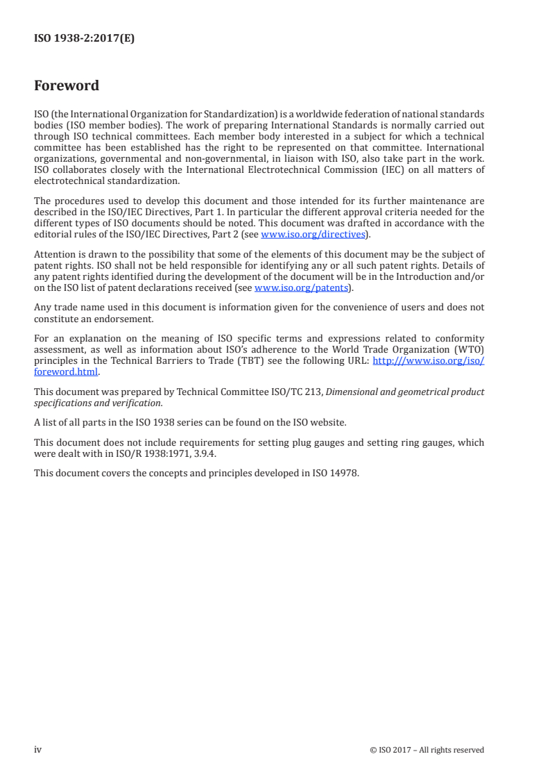 ISO 1938-2:2017 ISO 1938-2:2017 - Geometrical product specifications (GPS) — Dimensional measuring equipment — Part 2: Reference disk gauges/11/2017 - Page 4 preview