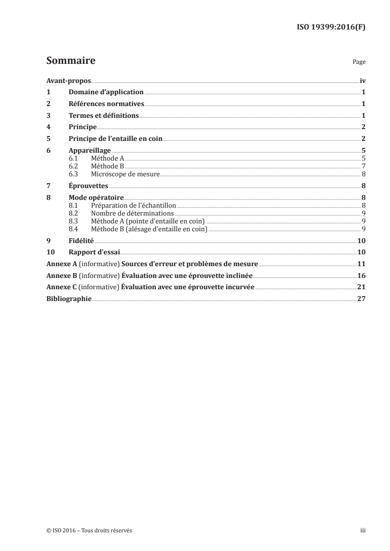 ISO 19399:2016 ISO 19399:2016 - Peintures et vernis — Détermination de l'épaisseur par la méthode d'entaille en coin (Méthode de rayer et de forage)/17/2017 - Page 3 preview