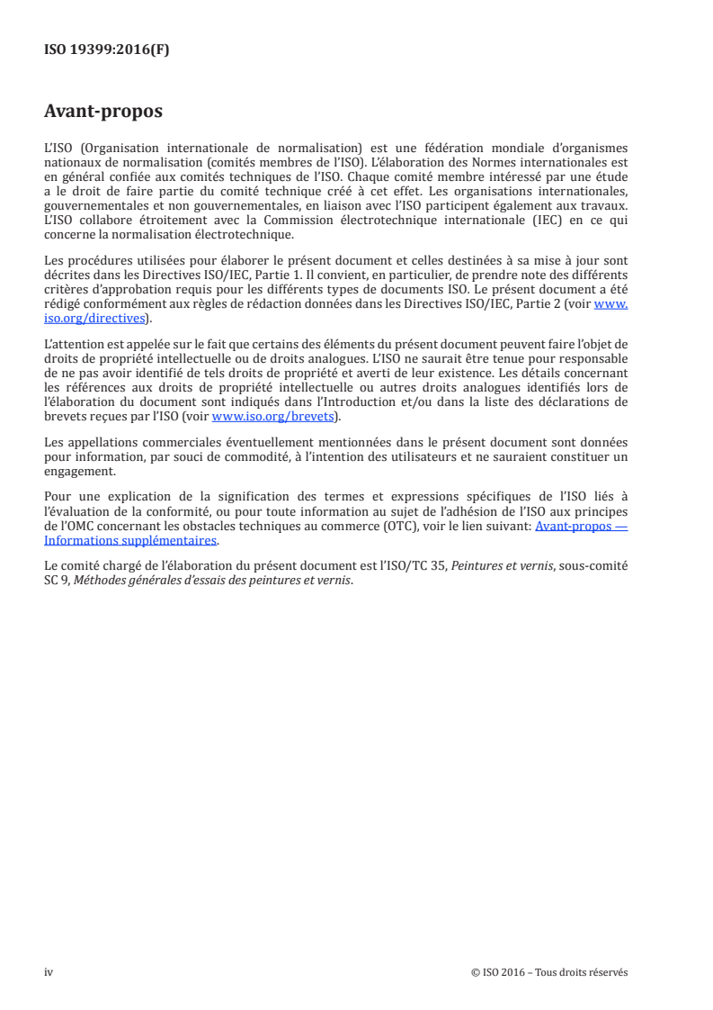 ISO 19399:2016 ISO 19399:2016 - Peintures et vernis — Détermination de l'épaisseur par la méthode d'entaille en coin (Méthode de rayer et de forage)/17/2017 - Page 4 preview