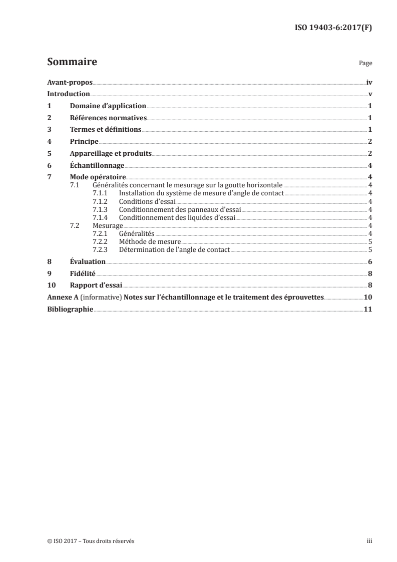 ISO 19403-6:2017 ISO 19403-6:2017 - Peintures et vernis — Mouillabilité — Partie 6: Mesurage de l'angle de contact dynamique/3/2020 - Page 3 preview