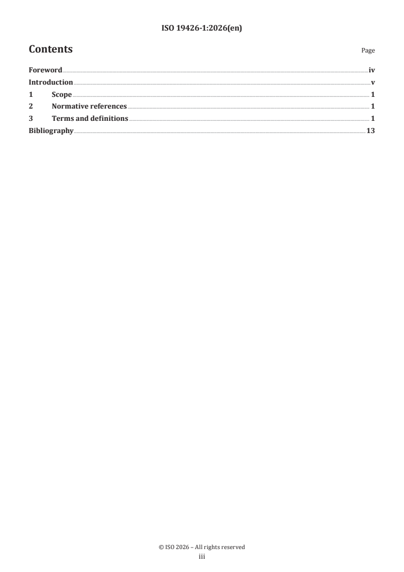 ISO 19426-1:2026 ISO 19426-1:2026 - Structures for mine shafts — Part 1: Vocabulary - Page 3 preview