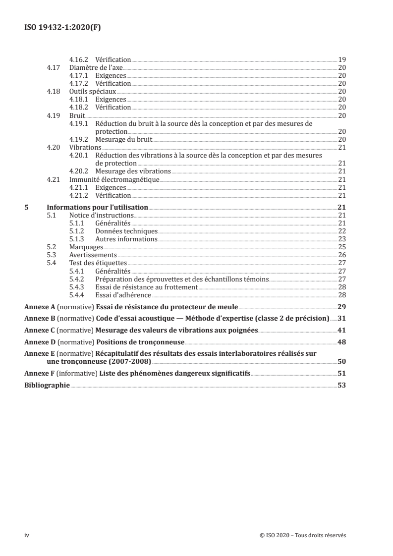 ISO 19432-1:2020 ISO 19432-1:2020 - Machines et matériels pour la construction des bâtiments — Machines de coupe par abrasion, portatives, à moteur à combustion interne — Partie 1: Exigences de sécurité des tronçonneuses à disque abrasif monté au centre/13/2020 - Page 4 preview
