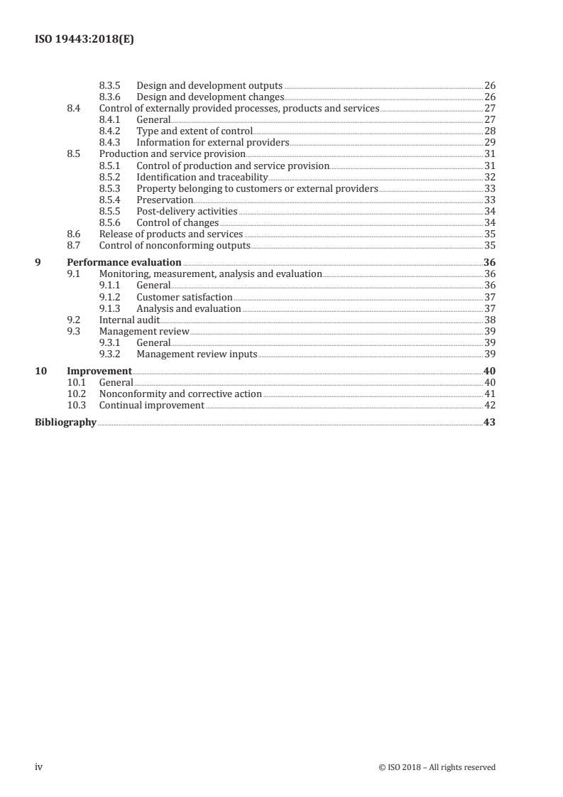 ISO 19443:2018 ISO 19443:2018 - Quality management systems — Specific requirements for the application of ISO 9001:2015 by organizations in the supply chain of the nuclear energy sector supplying products and services important to nuclear safety (ITNS)/28/2018 - Page 4 preview