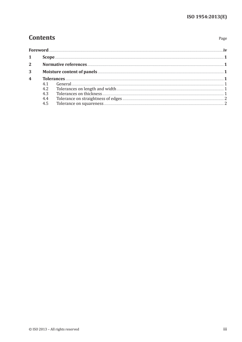 ISO 1954:2013 ISO 1954:2013 - Plywood — Tolerances on dimensions/4/2013 - Page 3 preview