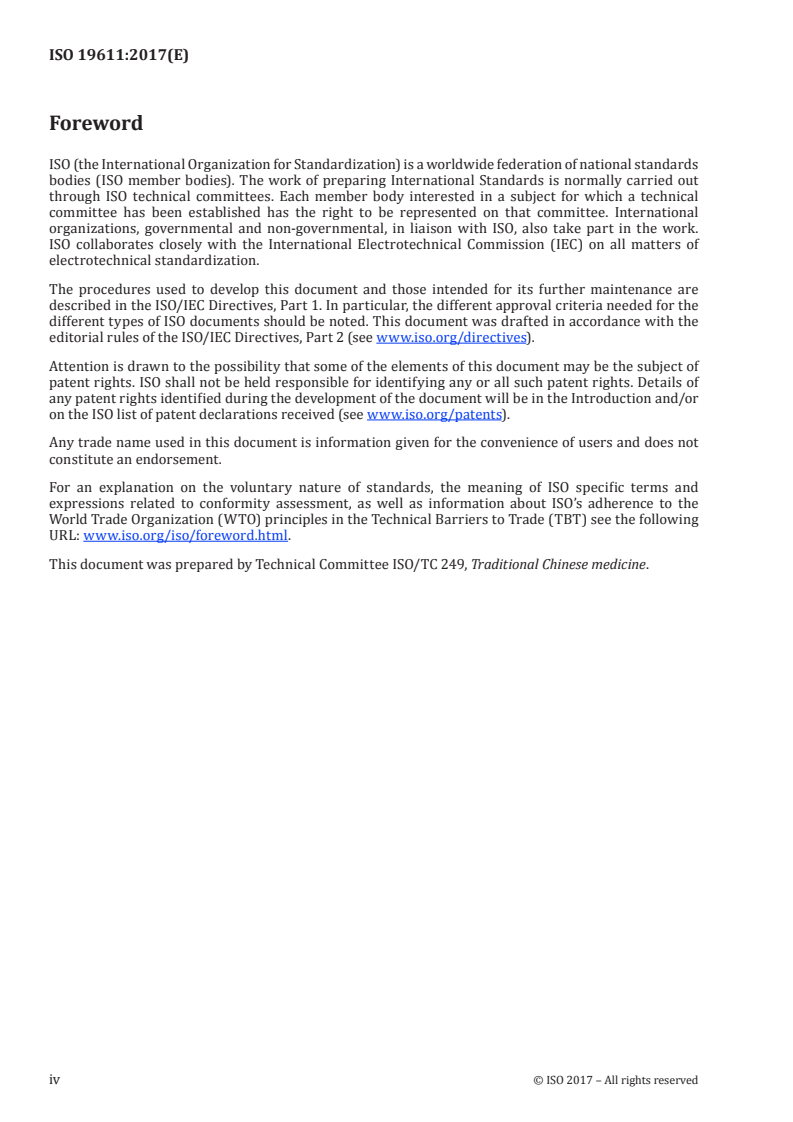 ISO 19611:2017 ISO 19611:2017 - Traditional Chinese medicine — Air extraction cupping device/23/2017 - Page 4 preview