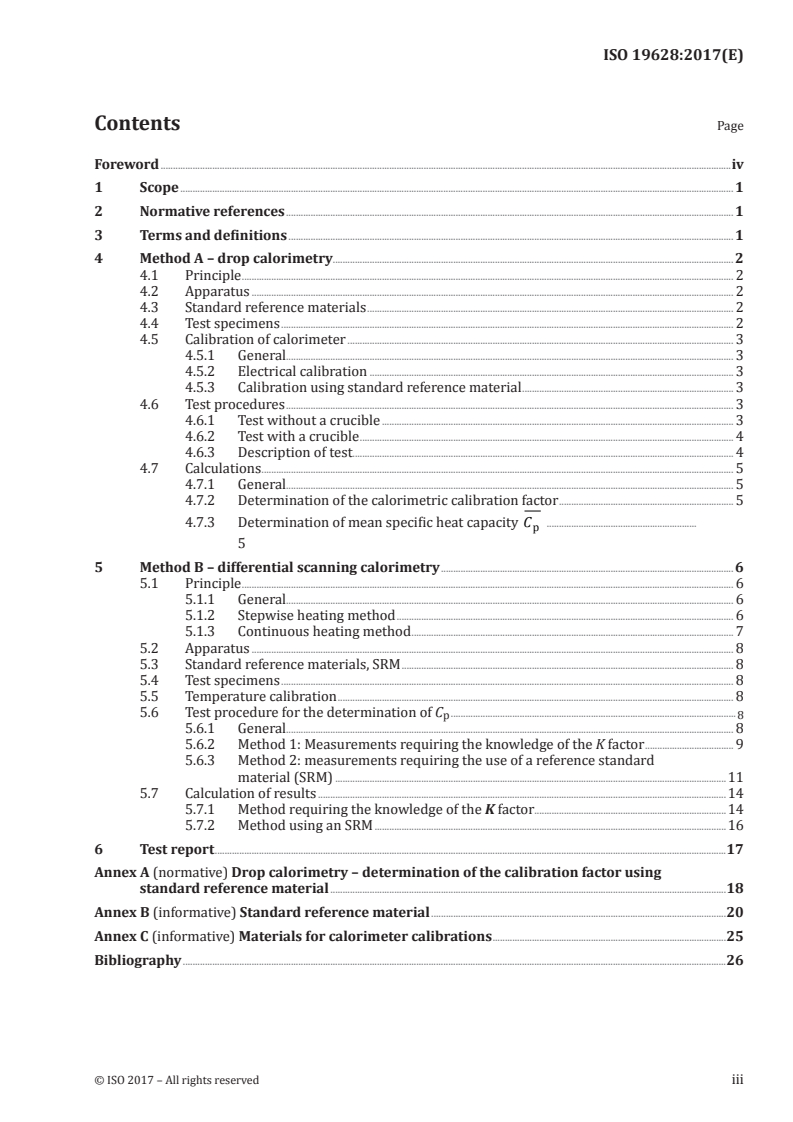 ISO 19628:2017 ISO 19628:2017 - Fine ceramics (advanced ceramics, advanced technical ceramics) — Thermophysical properties of ceramic composites — Determination of specific heat capacity/25/2017 - Page 3 preview