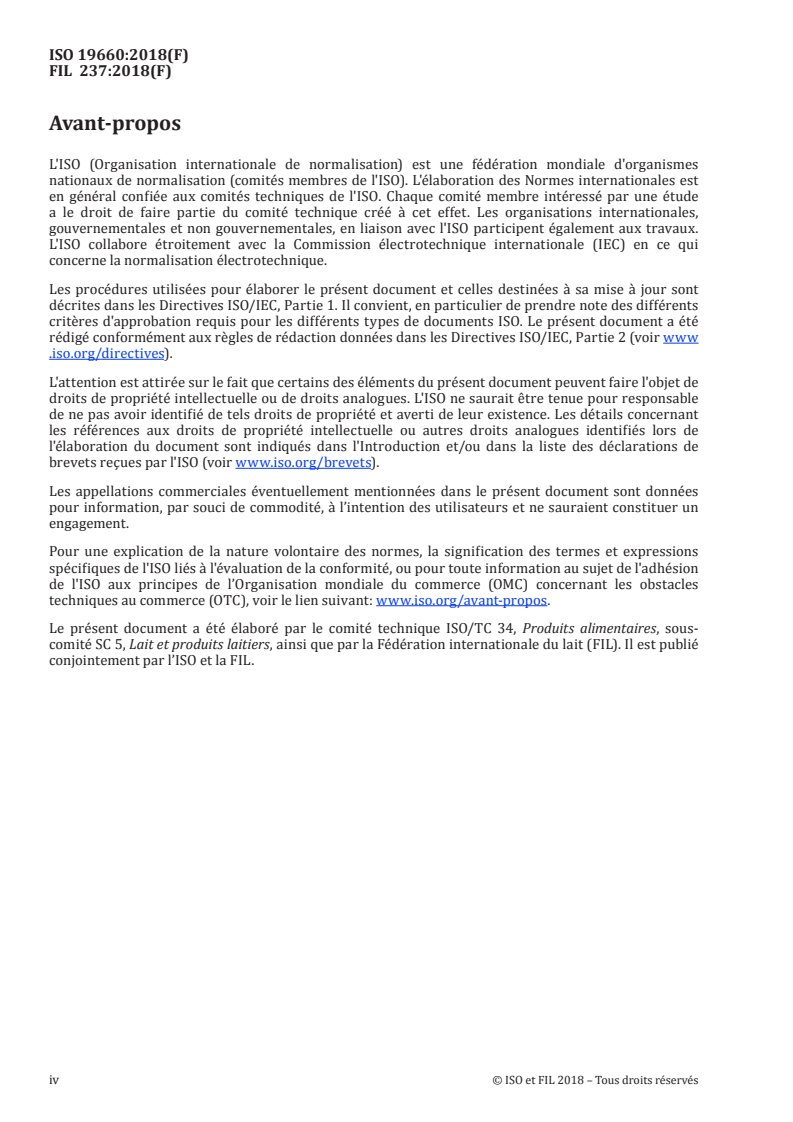 ISO 19660:2018 ISO 19660:2018 - Crème — Détermination de la teneur en matière grasse — Méthode acido-butyrométrique/8/2018 - Page 4 preview