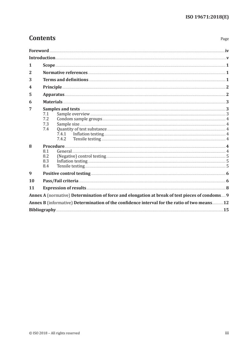 ISO 19671:2018 ISO 19671:2018 - Additional lubricants for male natural rubber latex condoms — Effect on condom strength
Released:2/27/2020 - Page 3 preview