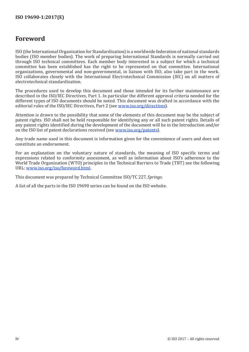 ISO 19690-1:2017 ISO 19690-1:2017 - Disc springs — Part 1: Calculation/20/2017 - Page 4 preview