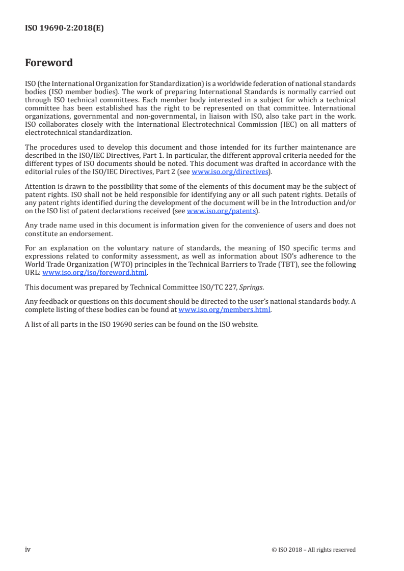 ISO 19690-2:2018 ISO 19690-2:2018 - Disc springs — Part 2: Technical specifications/20/2018 - Page 4 preview