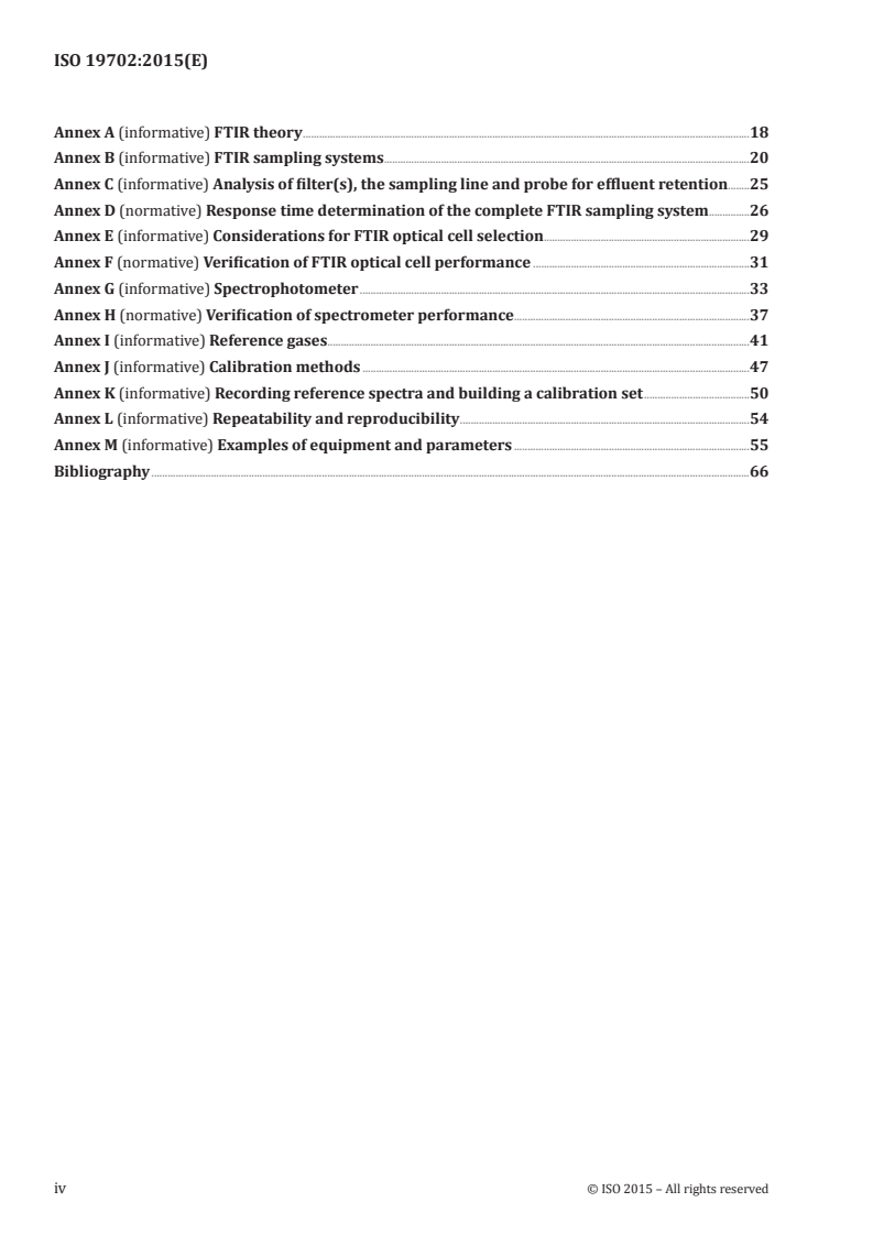 ISO 19702:2015 ISO 19702:2015 - Guidance for sampling and analysis of toxic gases and vapours in fire effluents using Fourier Transform Infrared (FTIR) spectroscopy/4/2015 - Page 4 preview