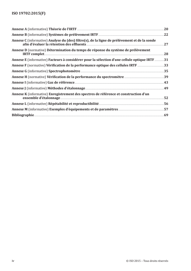 ISO 19702:2015 ISO 19702:2015 - Lignes directrices pour l'analyse des gaz et des vapeurs dans les effluents du feu par spectroscopie infrarouge à transformée de Fourier (IRTF)/6/2015 - Page 4 preview